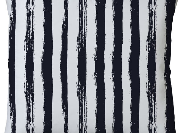 Siyah Çizgi Fırça Desen Kırlent